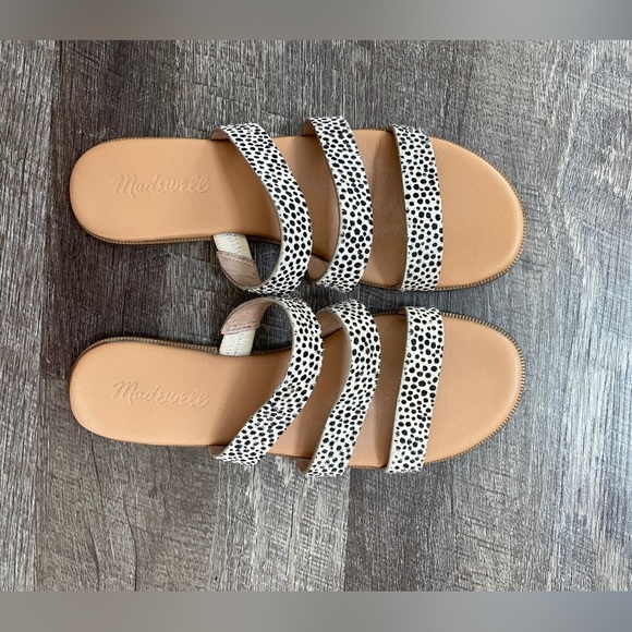 Madewell Ilana Slide Sandal - Spot Dot Calf Hair, Size 6.5 - Picture 4 of 6
